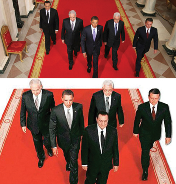 Ortadoğu`da "Lider Yalakalığı" İki Resim Arasındaki Farkı Bulun