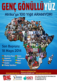 Afrika`ya Genç Gönüllü`Yüz