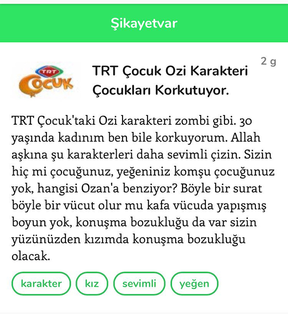 Bir Dilek, İstek, Şikayet